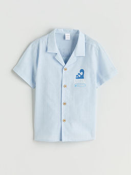 Resort Yaka Bask?l? Erkek ?ocuk G?mlek