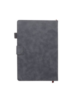 Ежедневник недатированный А5, с хлястиком, 128 листов, в линейку, пвх, серый - Simaland фото 13