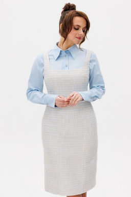 Костюм BARBARA В223 бело-голубой
