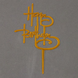 Топпер С днём рождения, цвет золото - Страна карнавалия фото 5