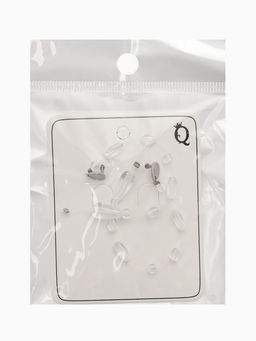 Серьги на леске "Капля росы", цвет белый в серебре