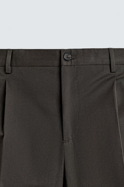 PANTAL?N REGULAR FIT TRAJE MEZCLA ALGOD?N / Marr?n - Zara фото 7