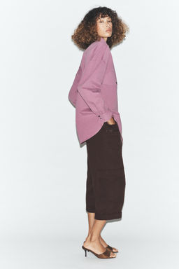 OVERSIZE HIGH-NECK SHIRT - Zara фото 3