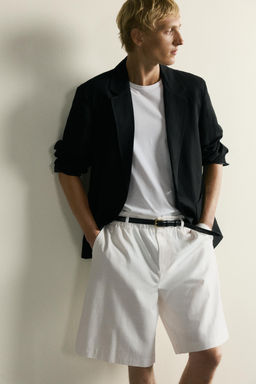 BERMUDA WIDE FIT ALGOD?N - LYOCELL / Blanco - Zara фото 6