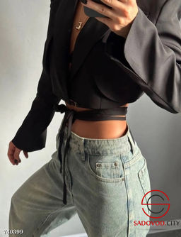 Джинсы Багги женские со стрейчем - Zum ming фото 4