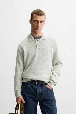 TEXTURED KNIT POLO SHIRT - Zara фото 2