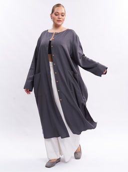 Платье-рубашка из льна TPP39352GRY23