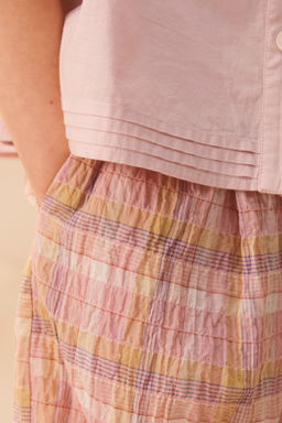 PANTAL?N CUADROS TEXTURA PUNTILLA LIMITED EDITION / Rosa - Zara фото 3