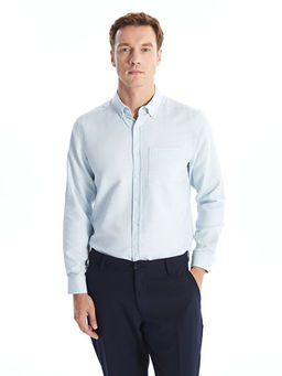 Regular Fit Uzun Kollu Arm?rl? Erkek Dokulu G?mlek