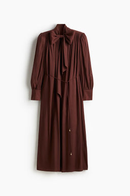 Vestido camisero con lazada