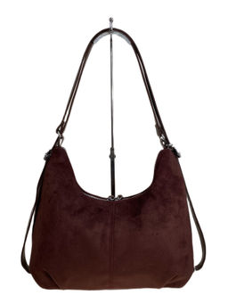 Женская сумка из искусственной замши, цвет шоколад - Greta фото 2