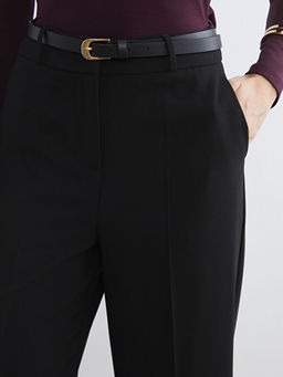 Beli Kemerli Geni? Pa?a Kad?n Pantolon