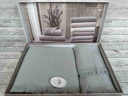 Набор полотенец Pupilla BERNINI хлопок (3 шт) (40*60,50*90,70*140) серый