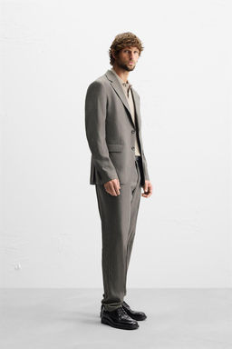 HOUNDSTOOTH SUIT TROUSERS - Zara фото 12