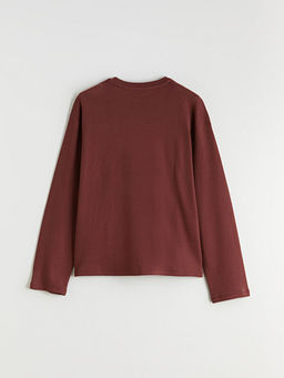 Bisiklet Yaka Ay? Teddy Bask?l? K?z ?ocuk Ti??rt