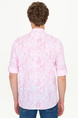 U. S. Polo Assn Мужская пудровая рубашка с длинным рукавом - U.s. polo assn фото 4
