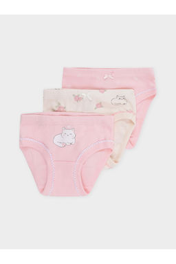 К 1978-3уп/св.лосось,св.жемчуг,котики в цветах набор трусы для дев К 1978-3уп/св.лосось,св.жемчуг,котики в цветах набор трусы для дев