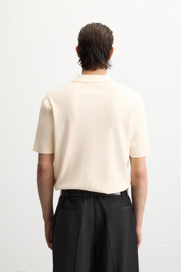 VISCOSE BLEND KNIT POLO SHIRT - Zara фото 3
