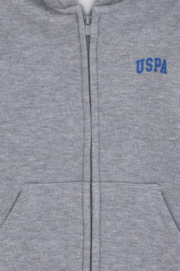 Серый меланжевый вязаный кардиган для мальчика Неожиданная скидка в корзине - U.s. polo assn фото 3