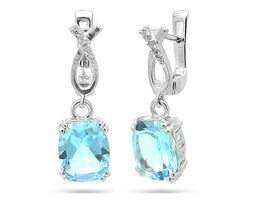 Серьги из серебра топаз, Пронто