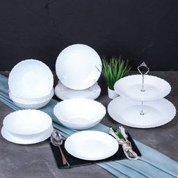 Столовый набор 14 предметов с вазой для фруктов / 13/7578/XN (WHITE) /уп 2/цветная коробка - Галеонтрейд фото 2