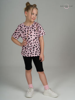 Костюм Актив нежный леопард-черный - Sovalina фото 7