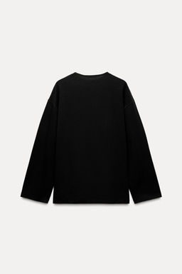 LONG SLEEVE COTTON T-SHIRT - Zara фото 6