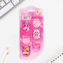 Закладки магнитные, 6 шт. Принцессы, с 8 марта