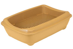 Туалет для кошек с рамкой-сеткой, глубокий 43*30*12см, серый 2907сер 99ред99 2907сер 2907сер