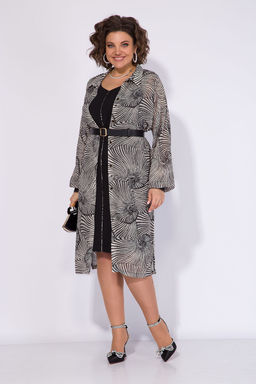 Костюм Liliana 1282 черный+бежевый/принт