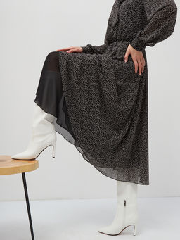 Платье шифон резинка+галстук