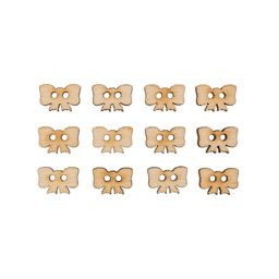 Заготовка для декорирования Mr. Carving ВД-387 Набор пуговиц фанера 0.3 см Бантики (0.8 x 1.2 см) 13 штук