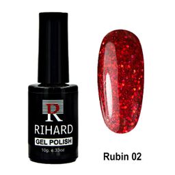 Rihard Gel Polish Rubin 02 Гель-лак "Рубин", 10 мл