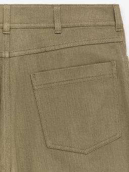 Pantalones de sarga de algod?n de corte relajado - H&m фото 7