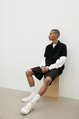 Polo con media cremallera Slim Fit - H&m фото 5