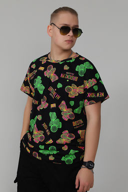 Футболка Berchelli 88061 из хлопка оверсайз  фото 3