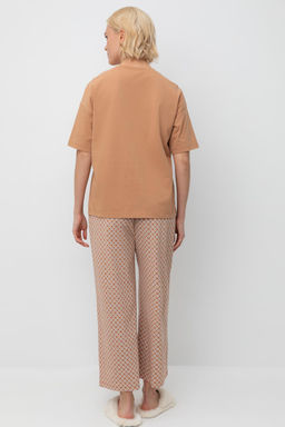 Е 20157/индийский загар,геометрический орнамент пижама жен