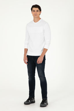 Мужской белый базовый свитшот - U.s. polo assn фото 4