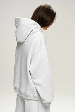 Худи с начесом Grey Melange