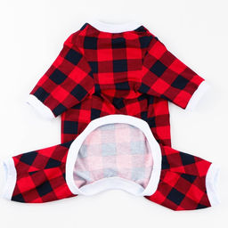 Костюм для животных красно-черный в клетку, S (ДС 31, ОШ 32-34, ОГ 47-51) - Пушистое счастье фото 9