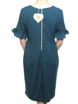8834 DK. TURQUOISE Платье женское (90% полиэстер, 10% эластан)