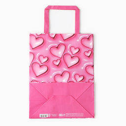 Цена за 2 шт. Пакет подарочный «Сердца», 20 х 11 х 27.5 см