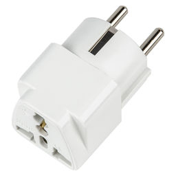 S-GES1-10S WHITE Переходник сетевой, 10А, 2500Вт, с заземлением. Белый. ТМ Uniel