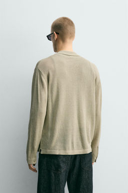 CAMISA PUNTO REGULAR FIT / Verde claro - Zara фото 3