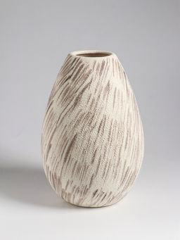 Ваза «Беажио» классик, 24.5×15 см, керамика, бежево-коричневая