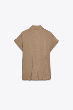 SHORT SLEEVE KNOT SHIRT - Zara фото 17
