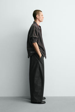 PANTAL?N RELAXED FIT COSTURA GIRADA / Gris antracita - Zara фото 4