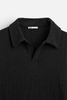 TEXTURED JACQUARD POLO SHIRT - Zara фото 9