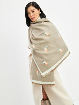 в СОСТАВЕ ШЕРСТЬ ! Большой,теплый двусторонний палантин - Tantino фото 12