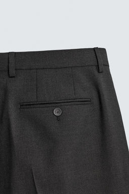 PANTAL?N REGULAR FIT TRAJE 100% LANA / Gris Antracita - Zara фото 8